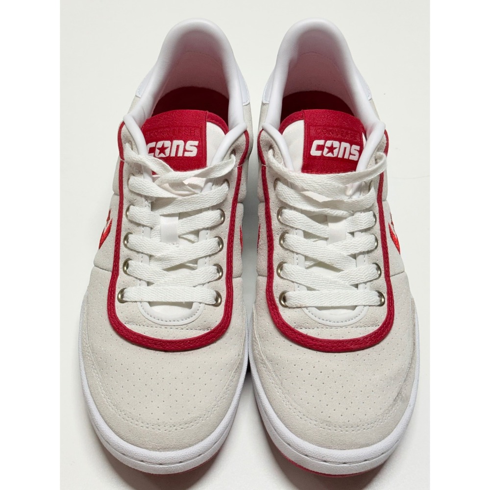 Converse CONS Net Star Classic Suede Cream Red Skate Shoes Mens 7 Womens 8.5 - Picture 2 of 6